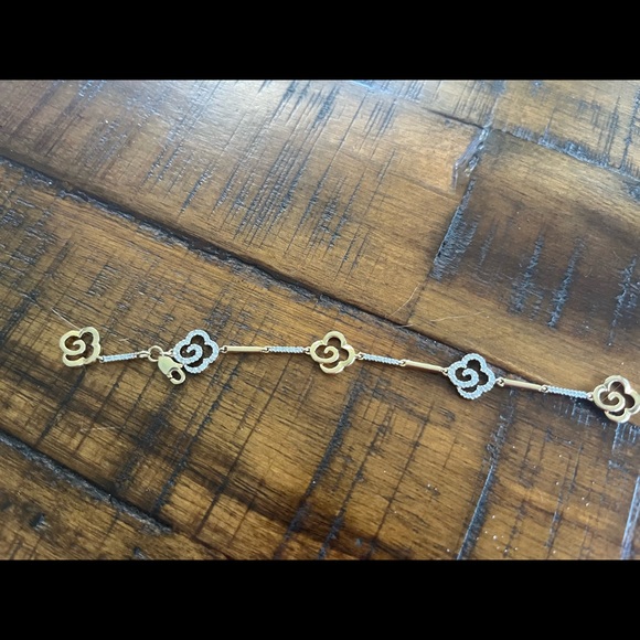 Diamond and 14kt Gold Bracelet - Picture 10 of 12